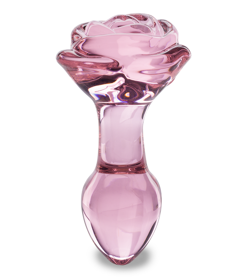 Analplug aus Glas Romantic Rose