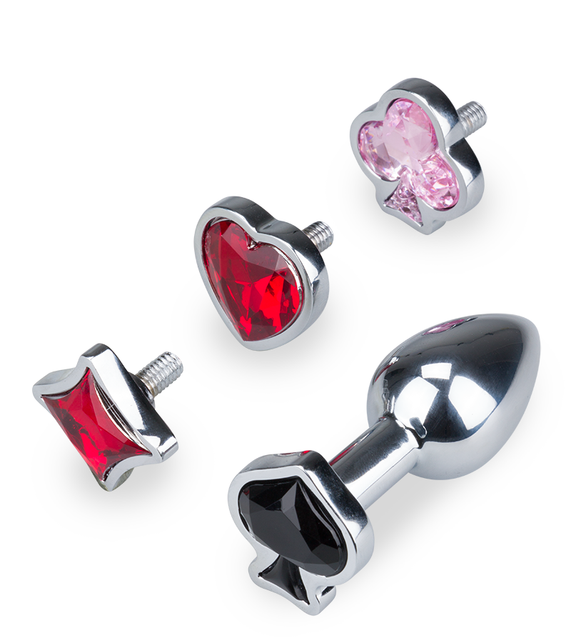 Analplug mit 4 austauschbaren Schmucksteinen Symbols