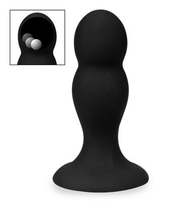 Analplug mit Saugfuß und 2 Kugeln Mally