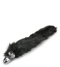 Laden Sie das Bild in den Galerie-Viewer, Analplug mit Schwanz im Fuchs-Design in Schwarz