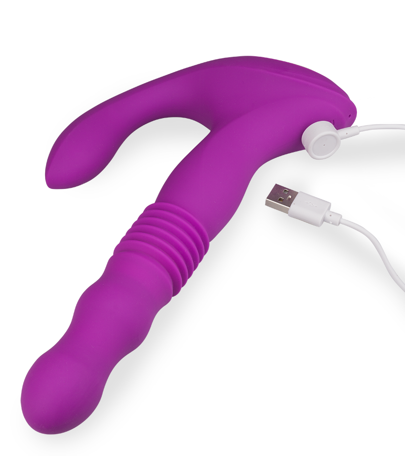 Analplug mit Vibration und Stoßfunktion Finn