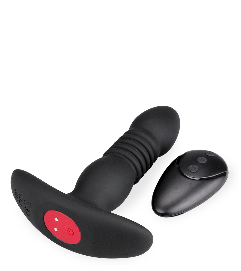 Analplug mit Vibration und Stoßfunktion Mercury