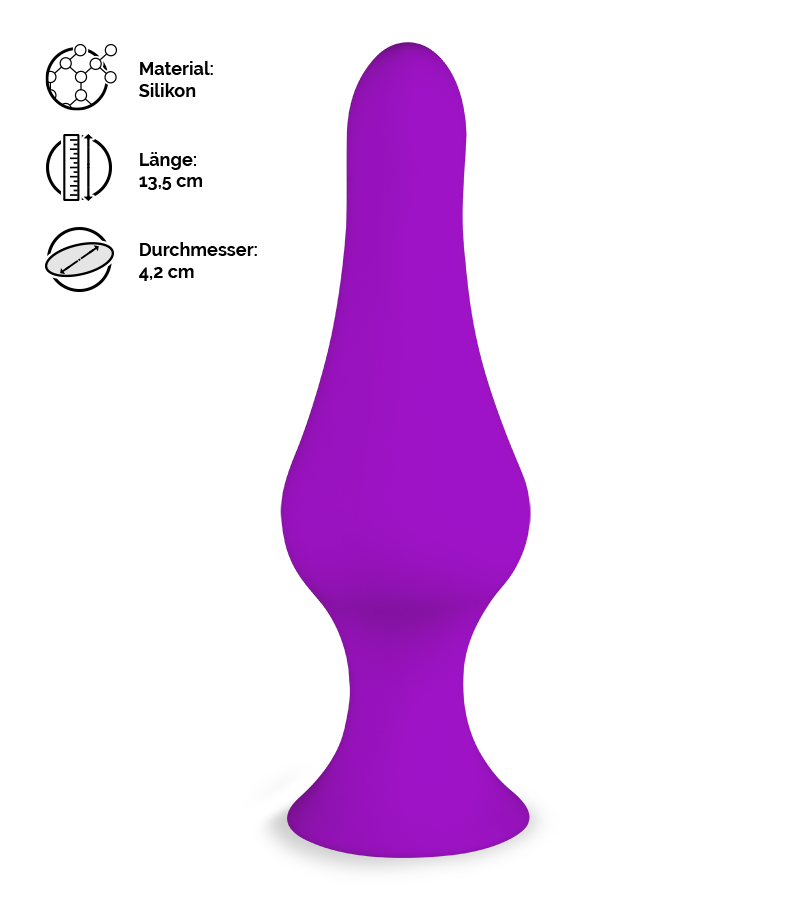 Analstöpsel mit Saugfuß Flame