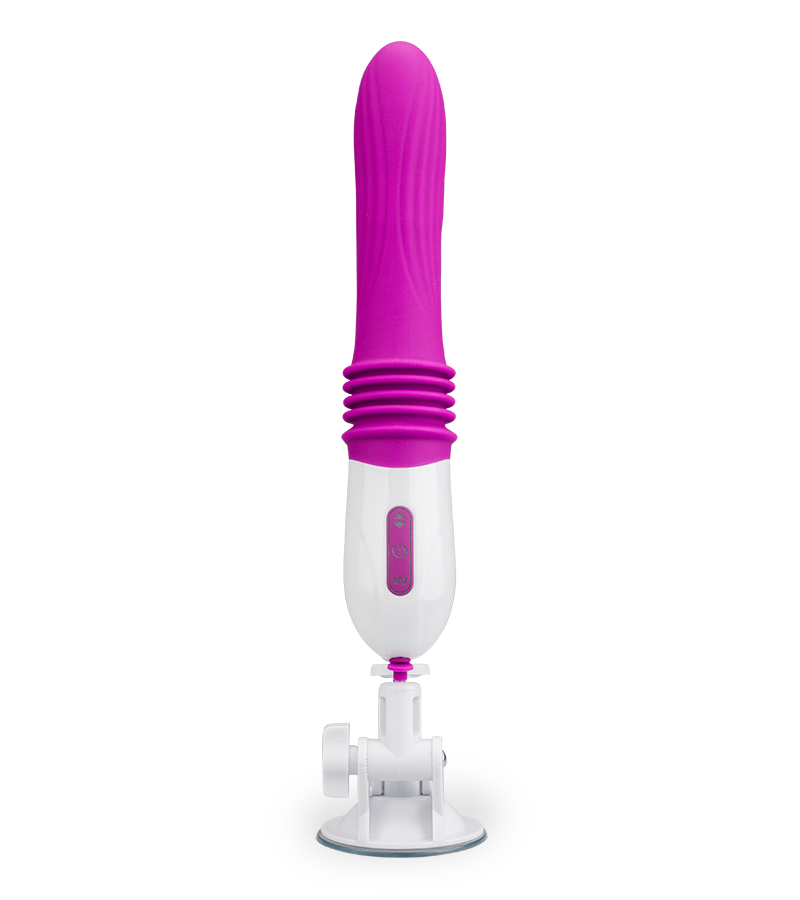Automatischer Stoßdildo mit Vibration und Saugfuß