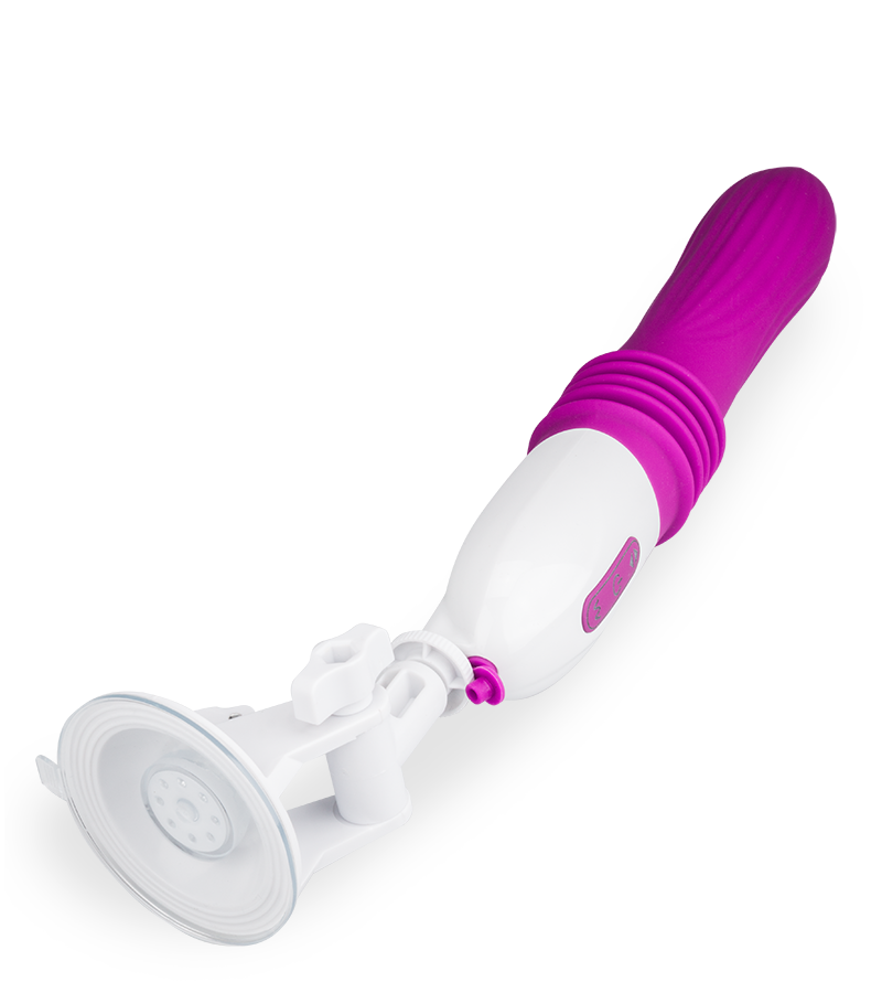 Automatischer Stoßdildo mit Vibration und Saugfuß
