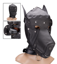 Laden Sie das Bild in den Galerie-Viewer, BDSM-Hundemaske Dobermann für Puppy Play