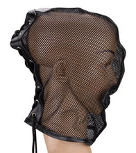 Laden Sie das Bild in den Galerie-Viewer, BDSM-Kopfhaube aus Netzstoff mit Mund-Öffnung
