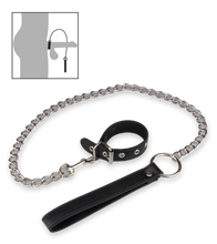 Laden Sie das Bild in den Galerie-Viewer, BDSM-Penisleine aus Leder