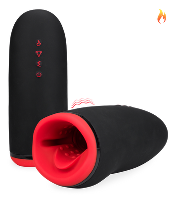 Beheizbarer Masturbator mit Massageperlen und Vibration Billy