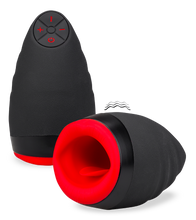 Laden Sie das Bild in den Galerie-Viewer, Beheizbarer Vibrationsmasturbator mit Blowjob-Mund