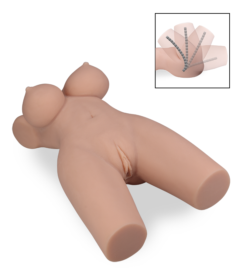 Beweglicher Masturbator Torso aus TPE Amélia