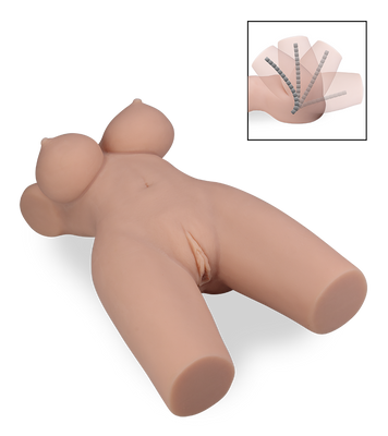 Beweglicher Masturbator Torso aus TPE Amélia