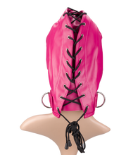 Laden Sie das Bild in den Galerie-Viewer, Bondage-Haube mit Reißverschlüssen an Augen und Mund