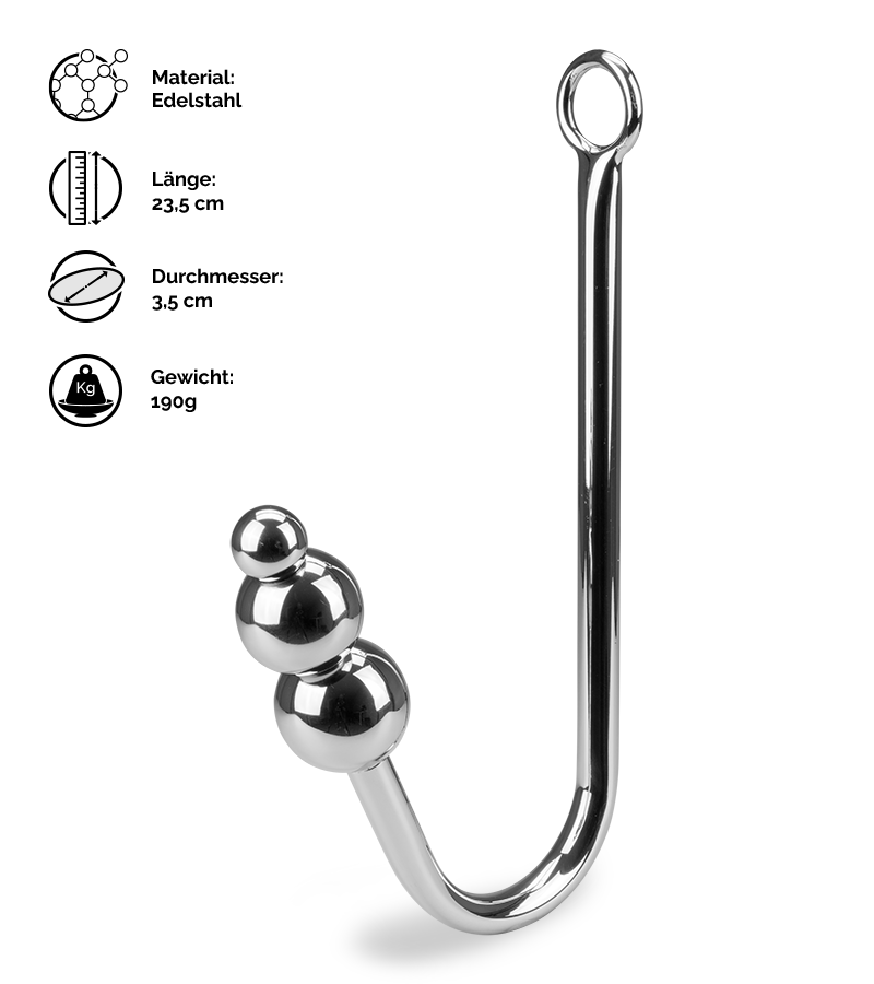 Bondagehaken mit Perlen Rattlesnake