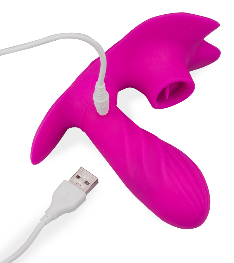 Cunnilingus-Sextoy mit Heizdildo