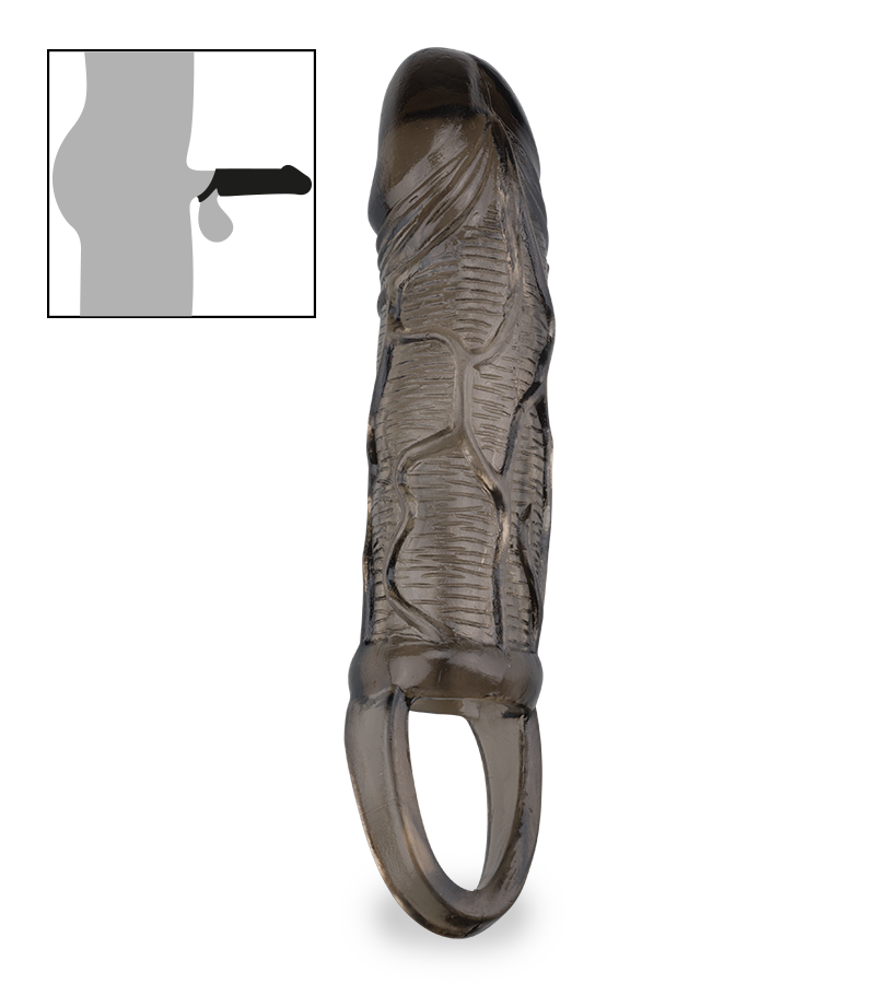 Dehnbare Penishülle mit Hodenring