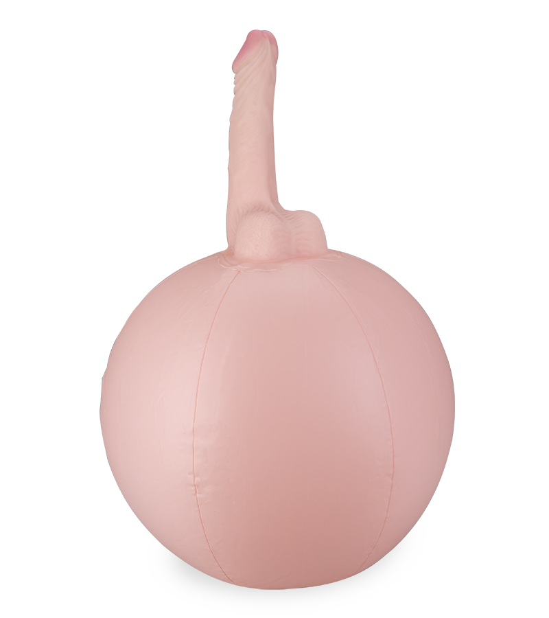 Dildo auf aufblasbarem Kissen