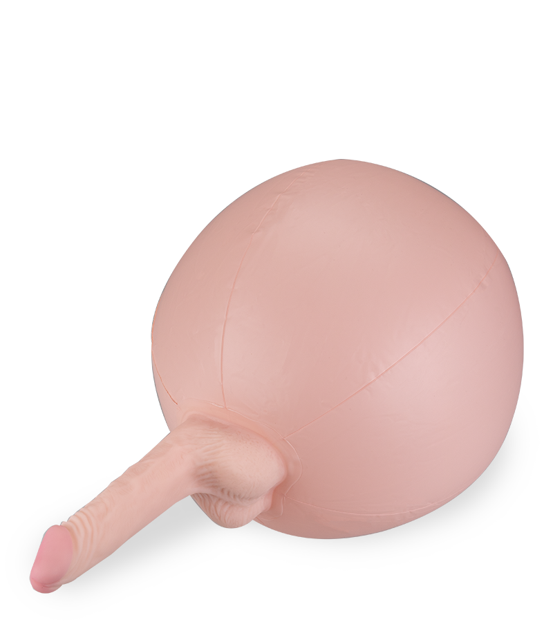 Dildo auf aufblasbarem Kissen