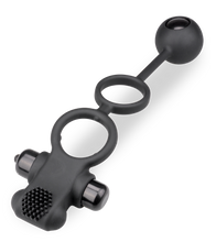 Laden Sie das Bild in den Galerie-Viewer, Doppel-Cockring mit Vibration und Analkugel