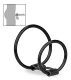 Doppel-Penisring aus Silikon und Kunstleder