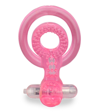 Laden Sie das Bild in den Galerie-Viewer, Doppel-Penisring mit Minizunge und Vibration