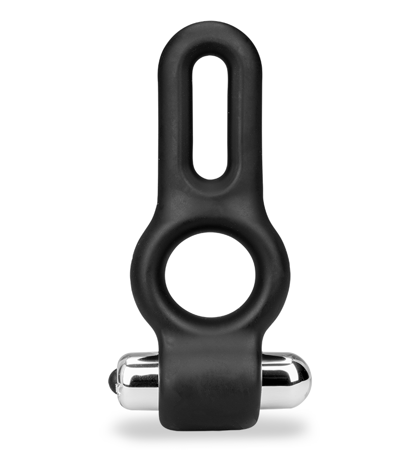 Doppel-Penisring mit Vibration aus Silikon Jaxon