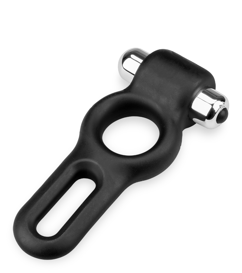 Doppel-Penisring mit Vibration aus Silikon Jaxon