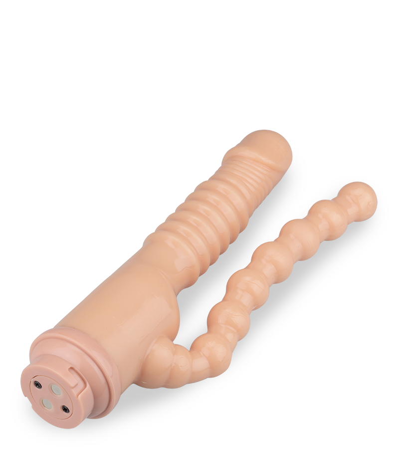 Doppeldildo-Aufsatz für Fickmaschine