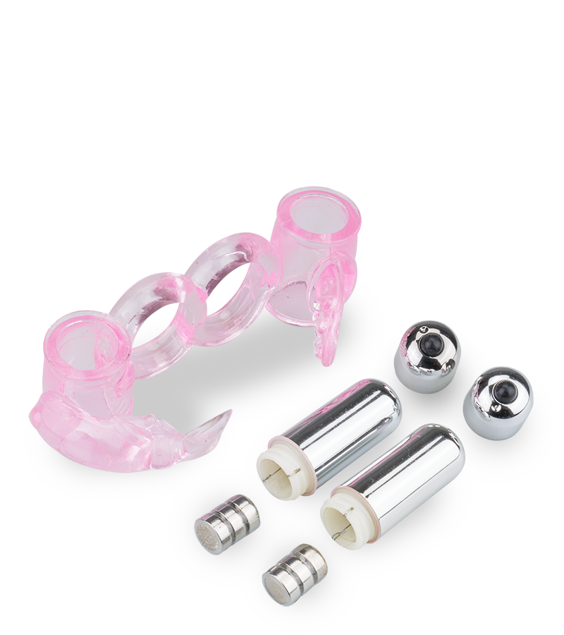 Doppelter Vibro-Penisring mit Klitorisreizer