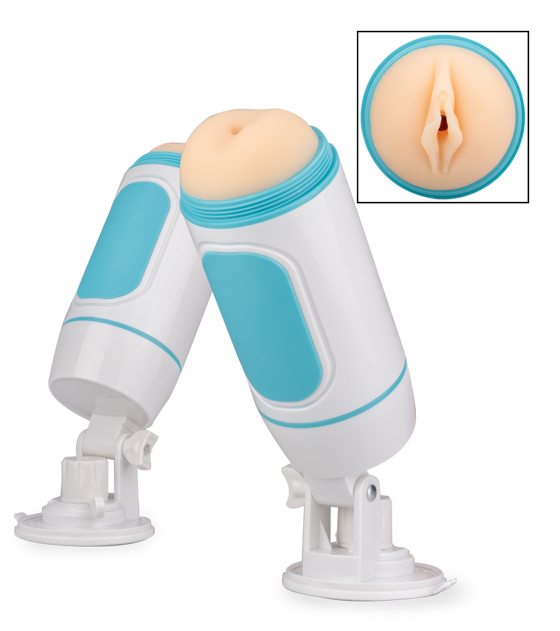 Double-Hole-Masturbator mit Saugfuß Sometimes