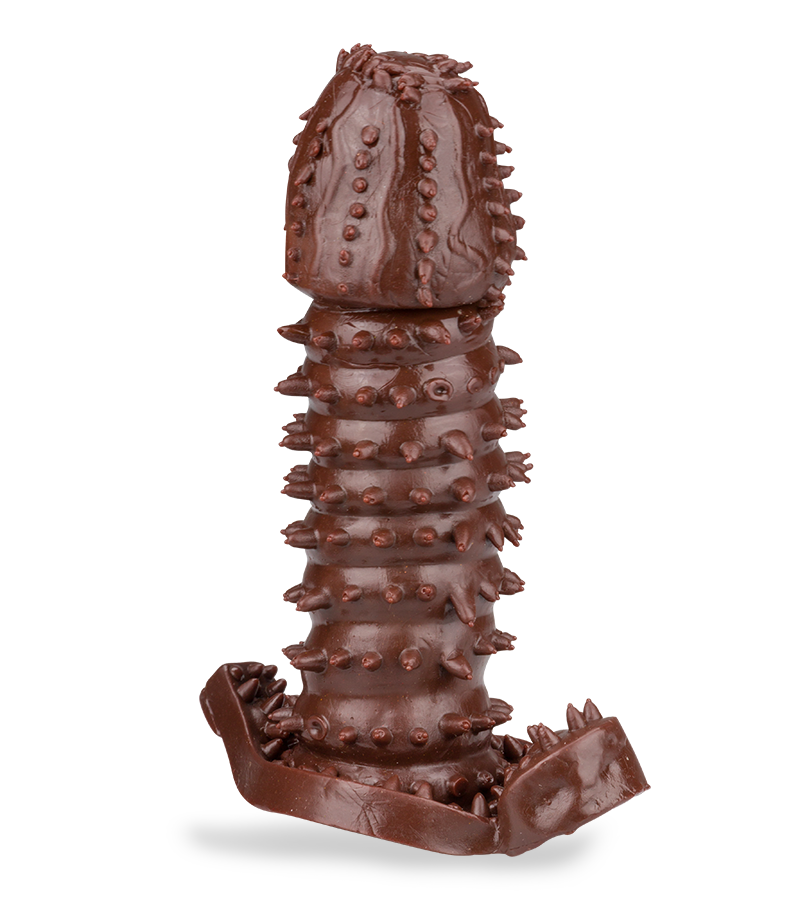 Dunkle genoppte Penishülle