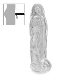 Durchsichtige Penishülle mit Hodenring