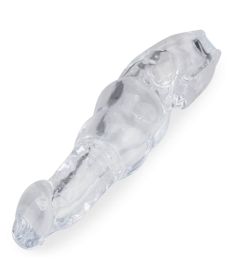 Durchsichtige Penishülle mit Hodenring Gordon