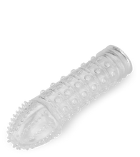 Laden Sie das Bild in den Galerie-Viewer, Durchsichtige Penishülle mit Noppen an Spitze und Schaft