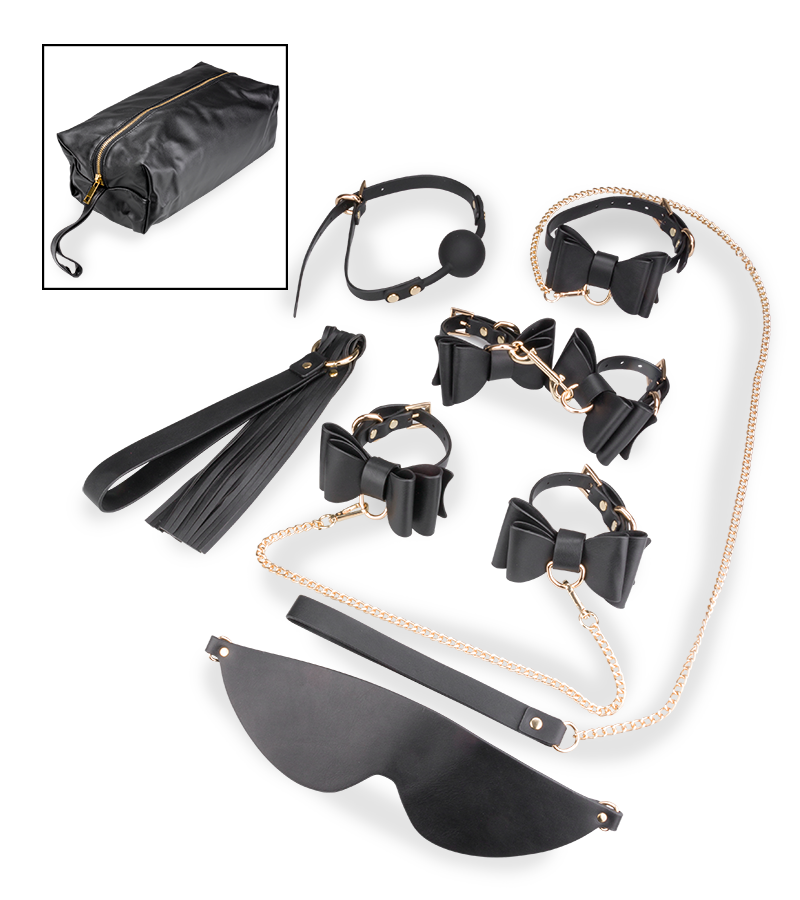 Edles BDSM-Set 7-teilig mit Aufbewahrungstasche