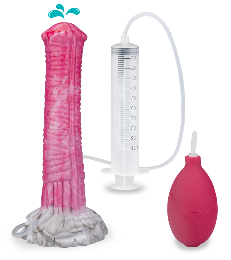 Fantasy-Spritzdildo mit Saugnapf Sleipnir