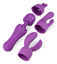 Laden Sie das Bild in den Galerie-Viewer, Fantasy-Wand-Vibrator mit 3 Aufsätzen, 10 Modi