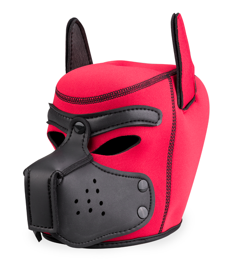 Farbige Puppy-Play-Hundemaske aus Neopren