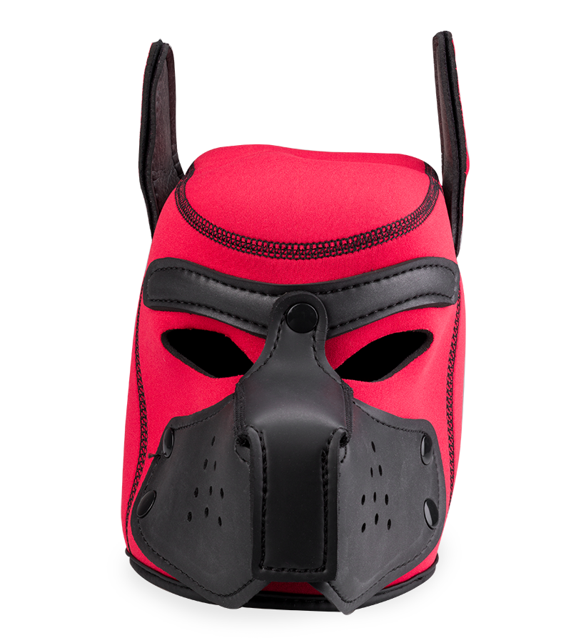 Farbige Puppy-Play-Hundemaske aus Neopren