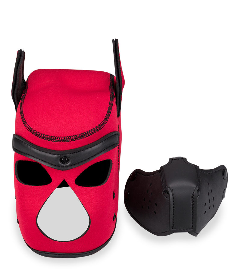 Farbige Puppy-Play-Hundemaske aus Neopren