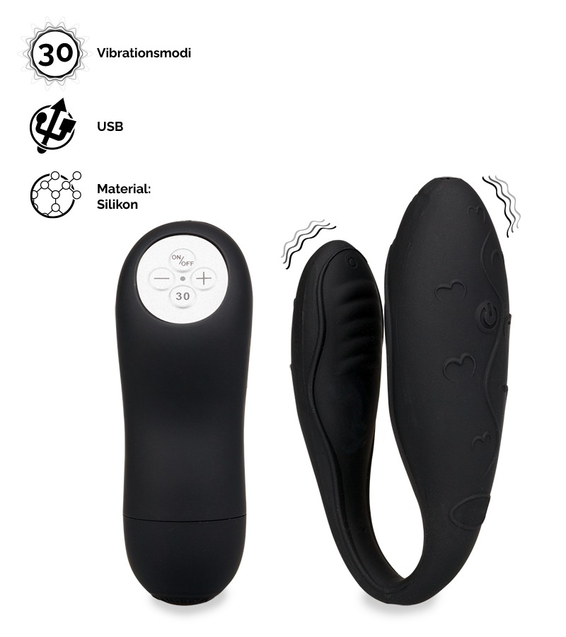 Ferngesteuerter Paar-Vibrator Lov&#039;Inside™ – Schwarz