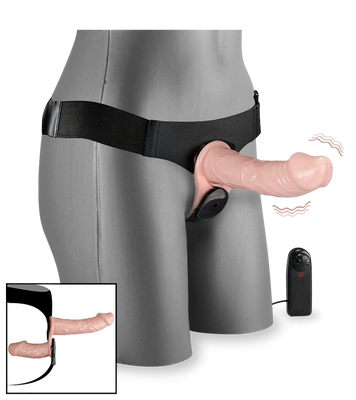 Ferngesteuerter Umschnallvibrator mit Innendildo