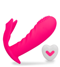 Laden Sie das Bild in den Galerie-Viewer, Ferngesteuerter Vibro-Slip mit genopptem Innendildo