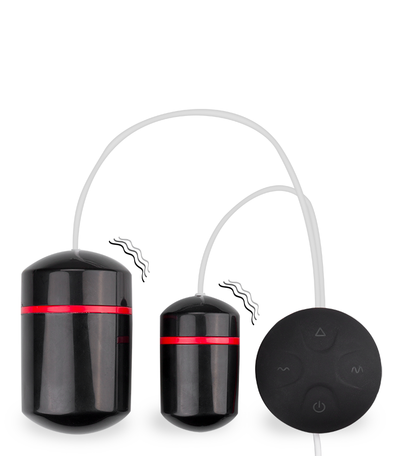 Ferngesteuertes Doppel-Vibro-Ei mit 10 Modi