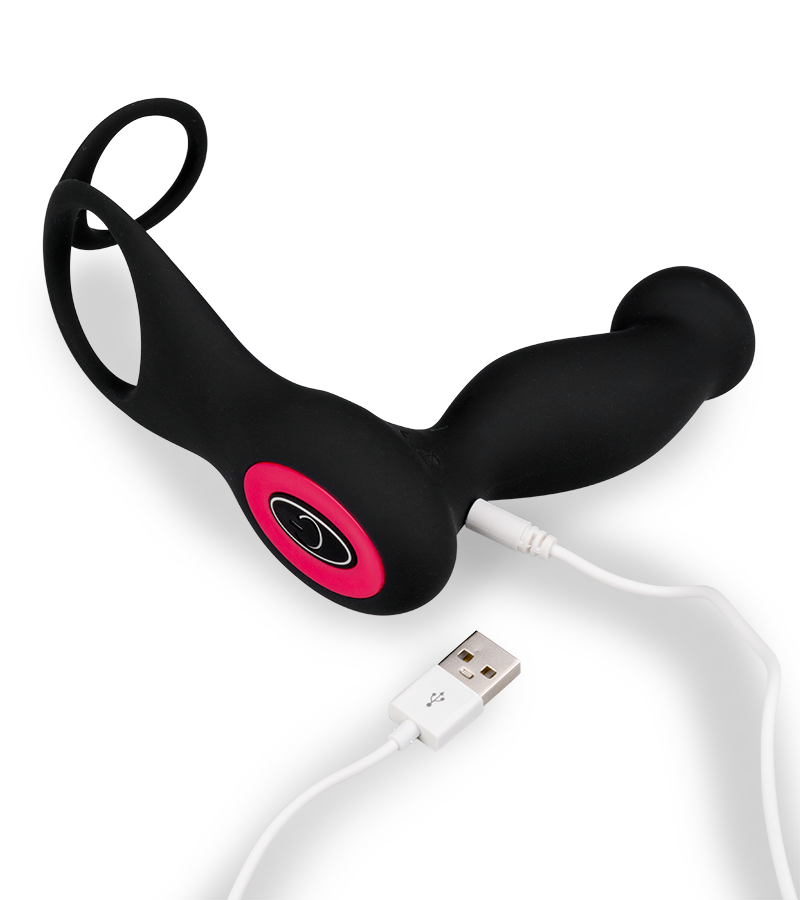 Ferngesteuertes Prostata-Sextoy mit Penis- und Hodenring