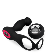 Laden Sie das Bild in den Galerie-Viewer, Ferngesteuertes Prostata-Sextoy mit Penis- und Hodenring