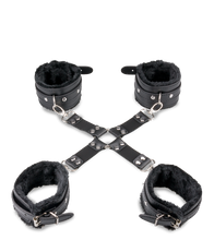 Laden Sie das Bild in den Galerie-Viewer, Fesselkreuz mit Hand- und Fußfesseln