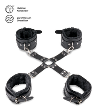 Laden Sie das Bild in den Galerie-Viewer, Fesselkreuz mit Hand- und Fußfesseln