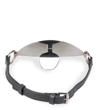 Laden Sie das Bild in den Galerie-Viewer, Flacher Mundknebel aus Metall und Kunstleder