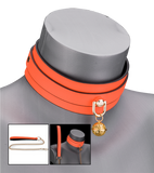 Fluoreszierendes Halsband mit Leine in Orange